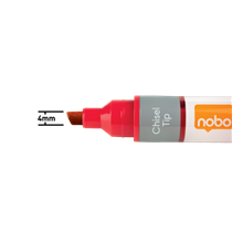Rotuladores De Tinta Líquida Nobo Con Punta Biselada, 10 Unidades Rojo