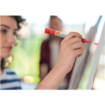 Rotuladores De Tinta Líquida Nobo Con Punta Biselada, 10 Unidades Rojo