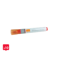 Rotuladores De Tinta Líquida Nobo Con Punta Biselada, 10 Unidades Rojo