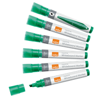 Rotuladores De Tinta Líquida Nobo Con Punta Biselada, 10 Unidades Verde