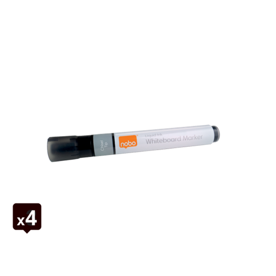 Rotuladores De Tinta Líquida Nobo Con Punta Biselada, 4 Unidades Surtidos