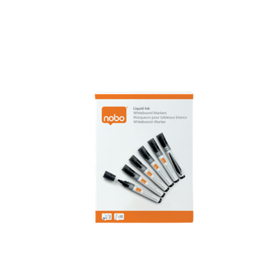 Rotuladores De Tinta Líquida Nobo Con Punta Cónica, 10 Unidades Negro