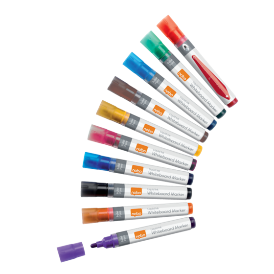 Rotuladores De Tinta Líquida Nobo Con Punta Cónica, 10 Unidades Surtidos