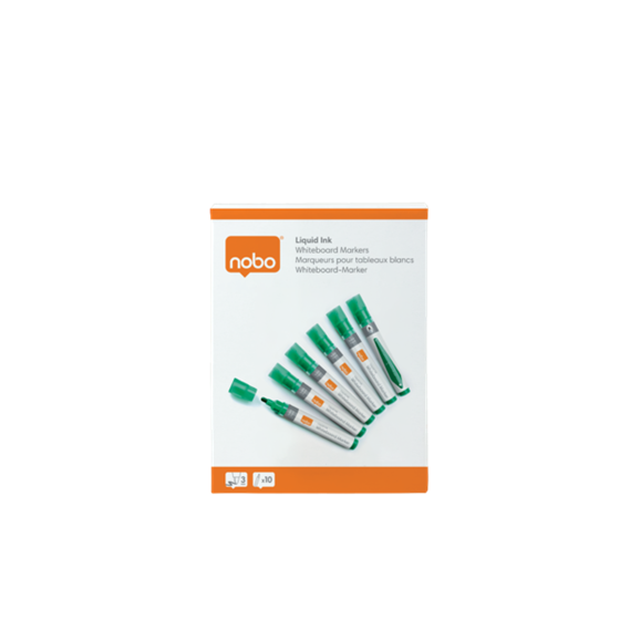 Rotuladores De Tinta Líquida Nobo Con Punta Cónica, 10 Unidades Verde