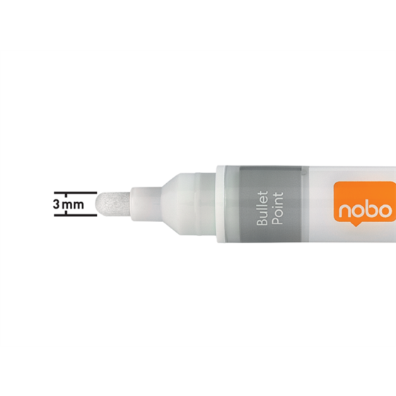 Rotuladores De Tinta Líquida Para Pizarra Blanca Nobo Con Punta Redondeada 4 Unidades Blanco
