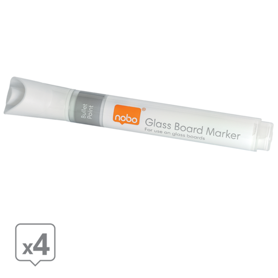 Rotuladores De Tinta Líquida Para Pizarra Blanca Nobo Con Punta Redondeada 4 Unidades Blanco