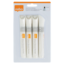 Rotuladores De Tinta Líquida Para Pizarra Blanca Nobo Con Punta Redondeada 4 Unidades Blanco