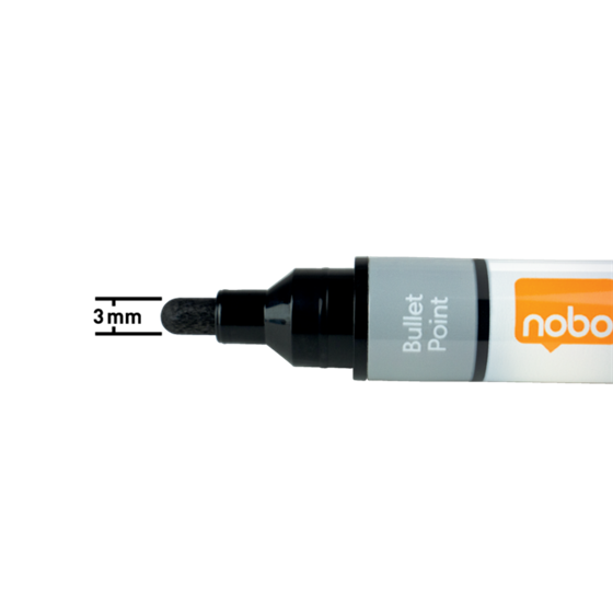 Rotuladores De Tinta Líquida Para Pizarra Blanca Nobo Con Punta Redondeada 4 Unidades Negro