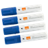 Rotuladores Glide Jumbo Nobo Con Punta Biselada, 4 Unidades Azul