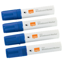 Rotuladores Glide Jumbo Nobo Con Punta Biselada, 4 Unidades Azul