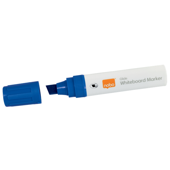 Rotuladores Glide Jumbo Nobo Con Punta Biselada, 4 Unidades Azul