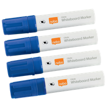 Rotuladores Glide Jumbo Nobo Con Punta Biselada, 4 Unidades Azul