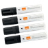 Rotuladores Glide Jumbo Nobo Con Punta Biselada, 4 Unidades Negro