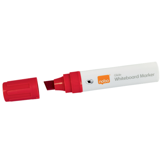 Rotuladores Glide Jumbo Nobo Con Punta Biselada, 4 Unidades Rojo