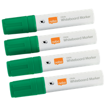 Rotuladores Glide Jumbo Nobo Con Punta Biselada, 4 Unidades Verde
