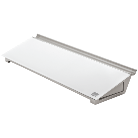 Set De Sobremesa Con Pizarra De Cristal Con Superficie De Borrado En Seco Nobo De 458X154 Mm Blanco Brillante