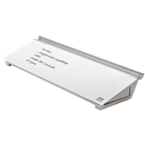 Set De Sobremesa Con Pizarra De Cristal Con Superficie De Borrado En Seco Nobo De 458X154 Mm Blanco Brillante