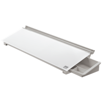 Set De Sobremesa Con Pizarra De Cristal Con Superficie De Borrado En Seco Nobo De 458X154 Mm Blanco Brillante