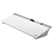 Set De Sobremesa Con Pizarra De Cristal Con Superficie De Borrado En Seco Nobo De 458X154 Mm Blanco Brillante