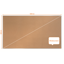 Tablero De Anuncios De Corcho De Formato Panorámico Nobo Impression Pro De 1220X690 Mm Natural