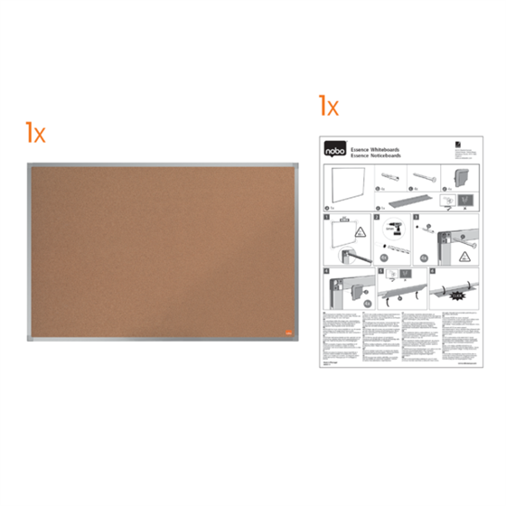 Tablero De Anuncios De Corcho Nobo Essence De 2000X1000 Mm Natural