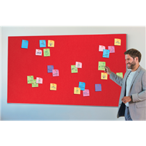 Tablero De Anuncios De Fieltro De Formato Panorámico Nobo Impression Pro De 1220X690 Mm Rojo