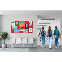 Tablero De Anuncios De Fieltro De Formato Panorámico Nobo Impression Pro De 1220X690 Mm Rojo