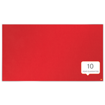 Tablero De Anuncios De Fieltro De Formato Panorámico Nobo Impression Pro De 1220X690 Mm Rojo