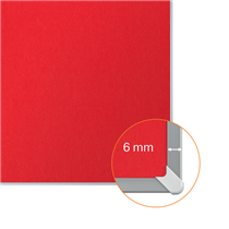 Tablero De Anuncios De Fieltro De Formato Panorámico Nobo Impression Pro De 1220X690 Mm Rojo