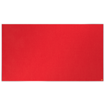 Tablero De Anuncios De Fieltro De Formato Panorámico Nobo Impression Pro De 1550X870 Mm Rojo
