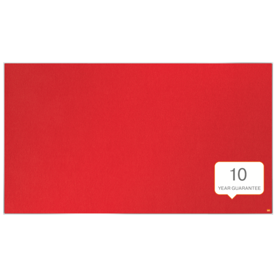 Tablero De Anuncios De Fieltro De Formato Panorámico Nobo Impression Pro De 1550X870 Mm Rojo