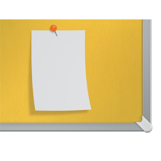 Tablero De Anuncios De Fieltro De Formato Panorámico Nobo Impression Pro De 1880X1060 Mm Amarillo