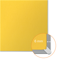 Tablero De Anuncios De Fieltro De Formato Panorámico Nobo Impression Pro De 1880X1060 Mm Amarillo
