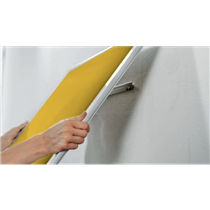 Tablero De Anuncios De Fieltro De Formato Panorámico Nobo Impression Pro De 1880X1060 Mm Amarillo