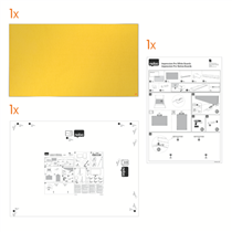 Tablero De Anuncios De Fieltro De Formato Panorámico Nobo Impression Pro De 1880X1060 Mm Amarillo