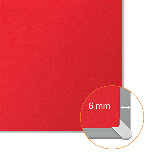 Tablero De Anuncios De Fieltro De Formato Panorámico Nobo Impression Pro De 1880X1060 Mm Rojo