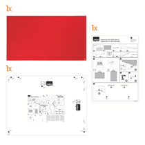 Tablero De Anuncios De Fieltro De Formato Panorámico Nobo Impression Pro De 1880X1060 Mm Rojo