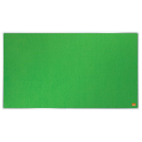 Tablero De Anuncios De Fieltro De Formato Panorámico Nobo Impression Pro De 710X400 Mm Verde