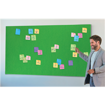 Tablero De Anuncios De Fieltro De Formato Panorámico Nobo Impression Pro De 710X400 Mm Verde