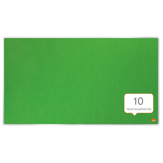 Tablero De Anuncios De Fieltro De Formato Panorámico Nobo Impression Pro De 710X400 Mm Verde