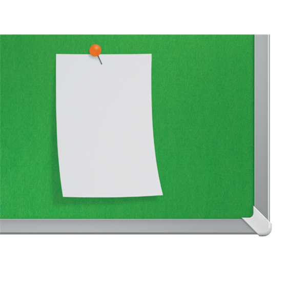 Tablero De Anuncios De Fieltro De Formato Panorámico Nobo Impression Pro De 710X400 Mm Verde