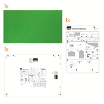 Tablero De Anuncios De Fieltro De Formato Panorámico Nobo Impression Pro De 710X400 Mm Verde