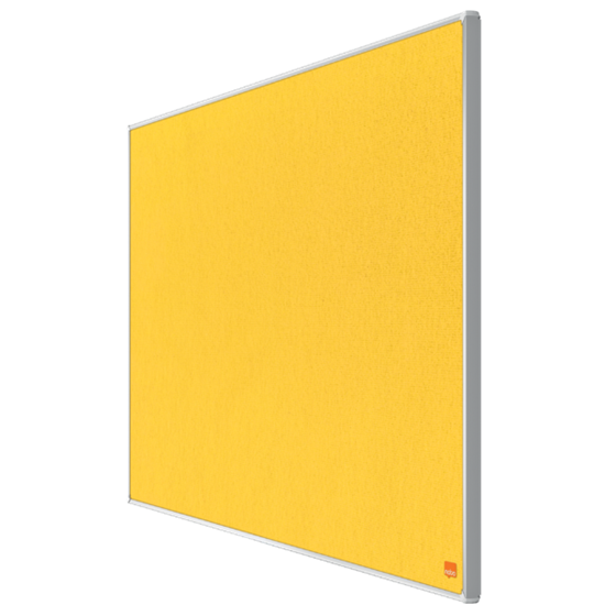 Tablero De Anuncios De Fieltro De Formato Panorámico Nobo Impression Pro De 890X500 Mm Amarillo