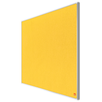 Tablero De Anuncios De Fieltro De Formato Panorámico Nobo Impression Pro De 890X500 Mm Amarillo