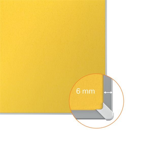 Tablero De Anuncios De Fieltro De Formato Panorámico Nobo Impression Pro De 890X500 Mm Amarillo