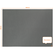 Tablero De Anuncios De Fieltro Nobo Impression Pro De 1200X900 Mm Gris