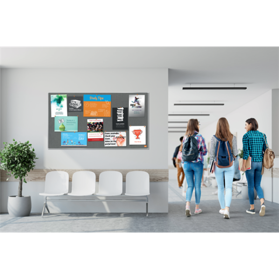Tablero De Anuncios De Fieltro Nobo Impression Pro De 600X450 Mm Gris