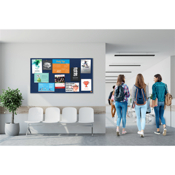 Tablero De Anuncios De Fieltro Nobo Impression Pro De 900X600 Mm Azul