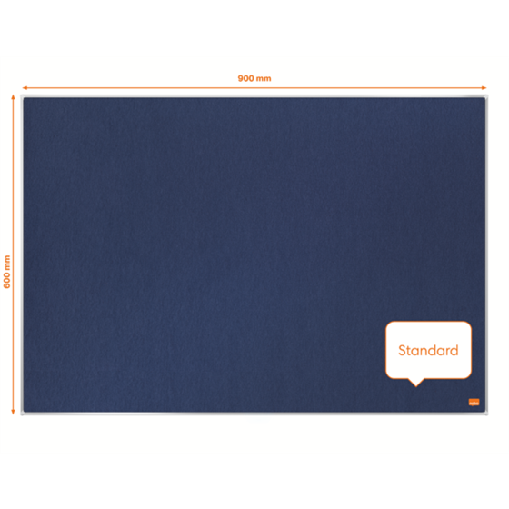 Tablero De Anuncios De Fieltro Nobo Impression Pro De 900X600 Mm Azul