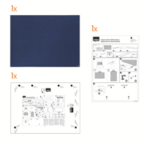 Tablero De Anuncios De Fieltro Nobo Impression Pro De 900X600 Mm Azul